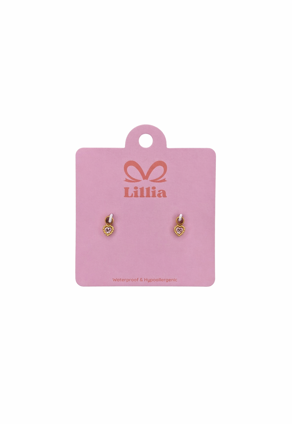 Dainty Pink Heart Charms