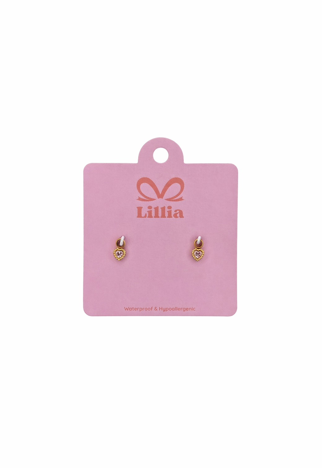 Dainty Pink Heart Charms